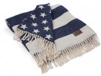 Lexington Decke Flag Throw White Navy Schick Schoen Neu Trend