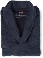 Lexington Bademantel Original Bathrobe True Navy Bademantel Schick Trendig Bequem Kuschelig